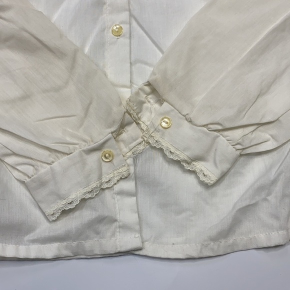 Eber San Fransisco White Vintage Long Sleeve Blouse Size Medium - Picture 3 of 6
